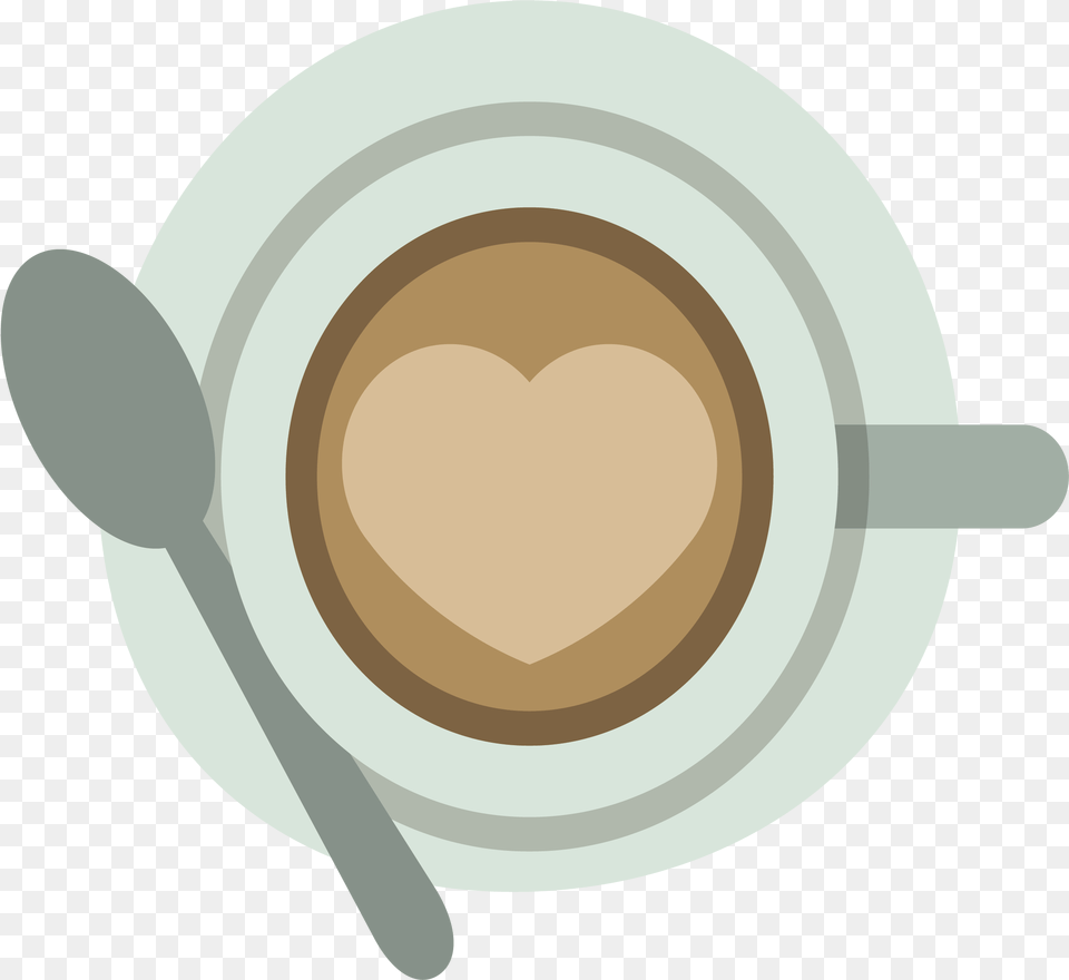 Coffee Cup Cafe Drawing Circle, Cutlery, Spoon, Beverage, Coffee Cup Free Png