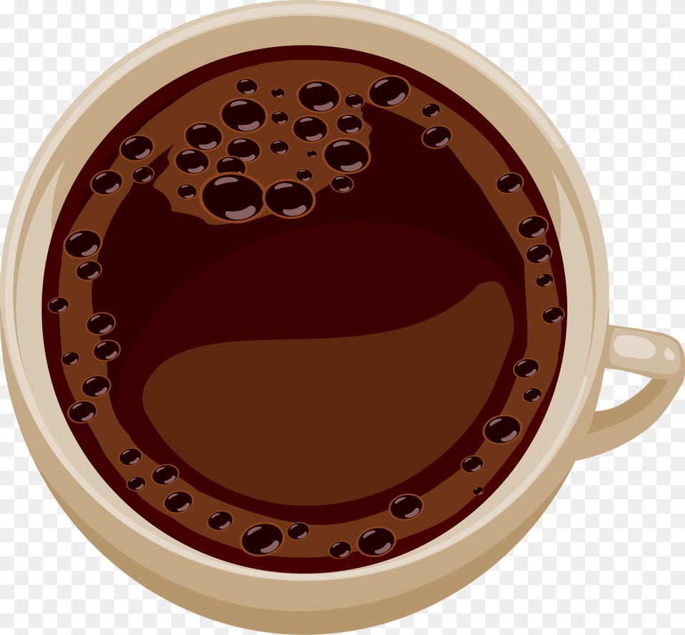 Coffee Cup Clipart Top View Hot Chocolate Top View, Beverage, Disk, Coffee Cup, Dessert Png