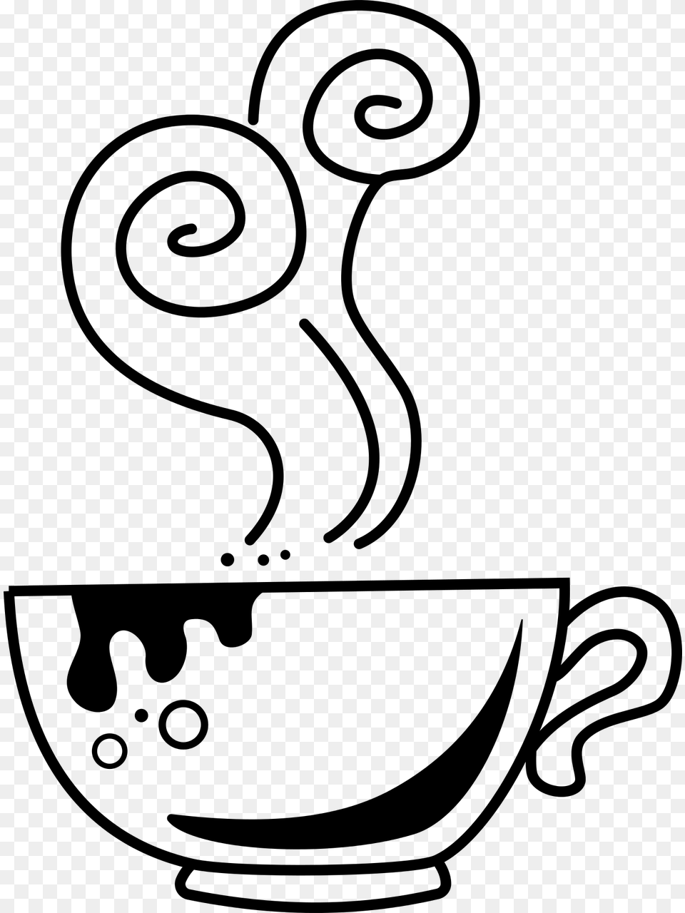 Coffee Cup Doodle Art, Text, Floral Design, Graphics, Pattern Png Image