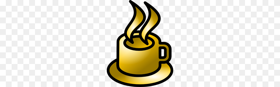 Coffee Cup Gold Theme Clip Art For Web, Flame, Fire, Birthday Cake, Cake Png