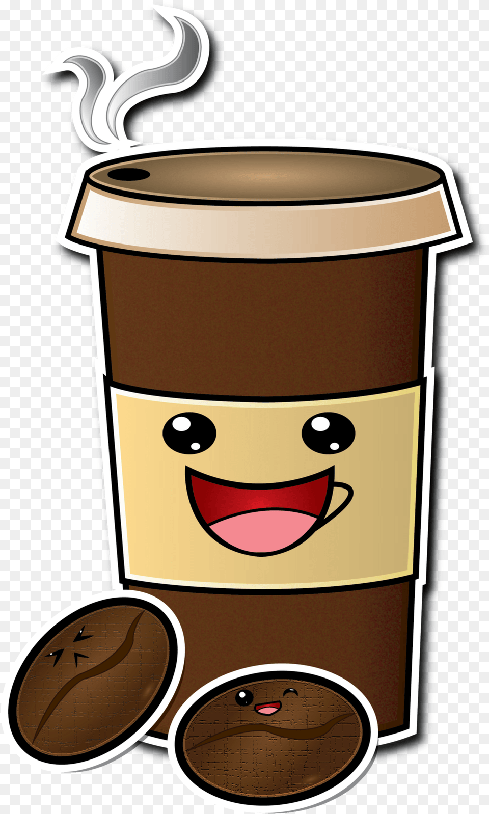 Coffee Cup Happy Transparent Amp Clipart Coffee Animated, Beverage, Coffee Cup Free Png Download