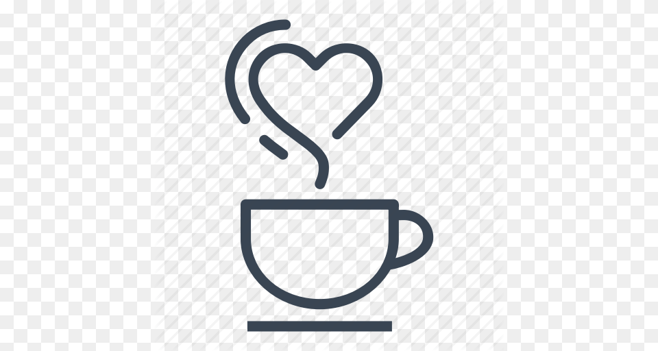 Coffee Cup Heart Romantic Smoke Icon, Beverage, Coffee Cup Free Transparent Png