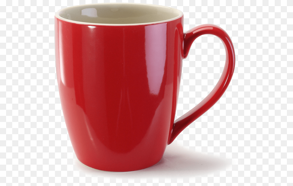 Coffee Cup Mug Ceramic Tableware Red Coffee Mug, Beverage, Coffee Cup Free Png Download