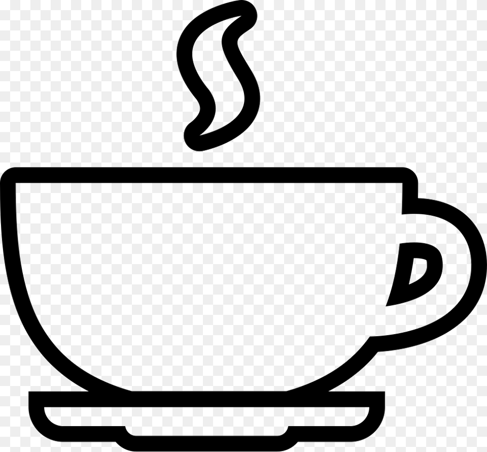 Coffee Cup Outline, Beverage, Coffee Cup, Smoke Pipe, Plant Png Image