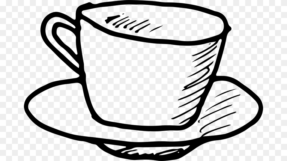 Coffee Cup Outline, Saucer, Smoke Pipe, Beverage, Coffee Cup Png Image