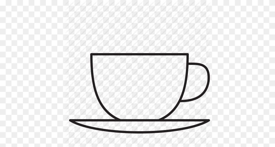 Coffee Cup Outline Saucer, Gate Png Image