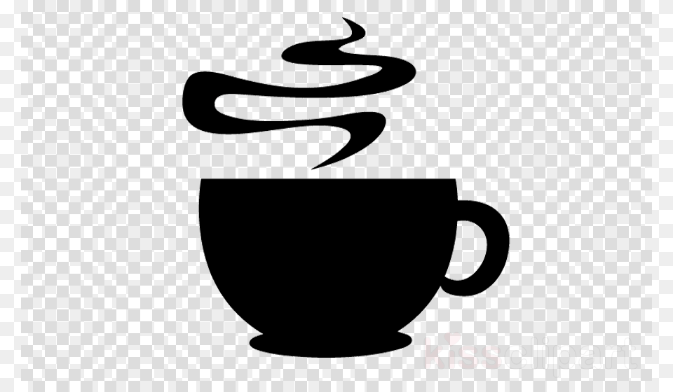 Coffee Cup Silhouette, Stencil, Beverage, Coffee Cup, Cutlery Png Image