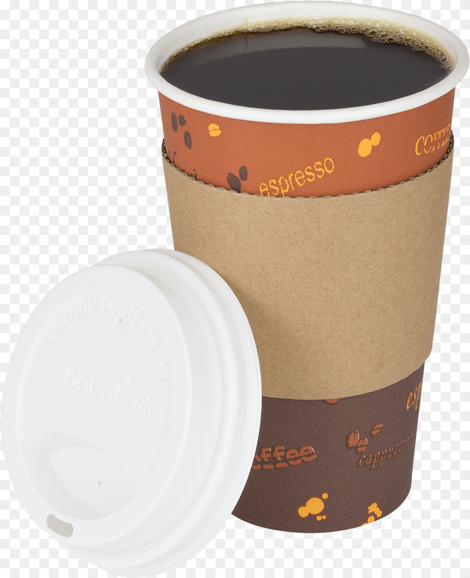 Coffee Cup Sleeve Paper Cup Paper Coffee Cup Clipart, Plate, Beverage, Coffee Cup, Disposable Cup Png