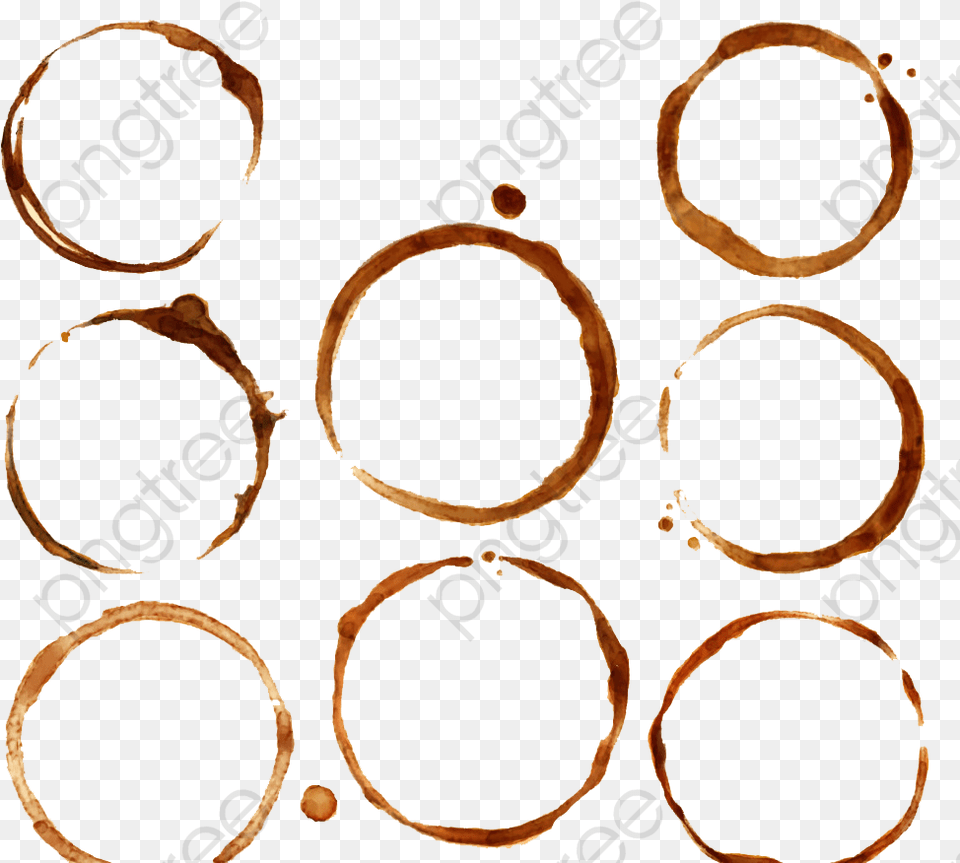 Coffee Cup Stain, Hoop, Oval, Accessories, Jewelry Png