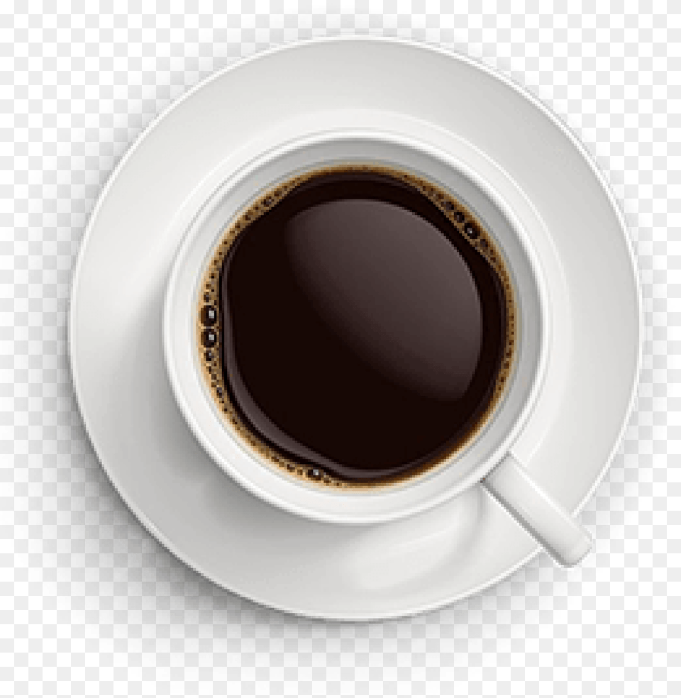 Coffee Cup Top View, Plate, Beverage, Coffee Cup, Espresso Png Image