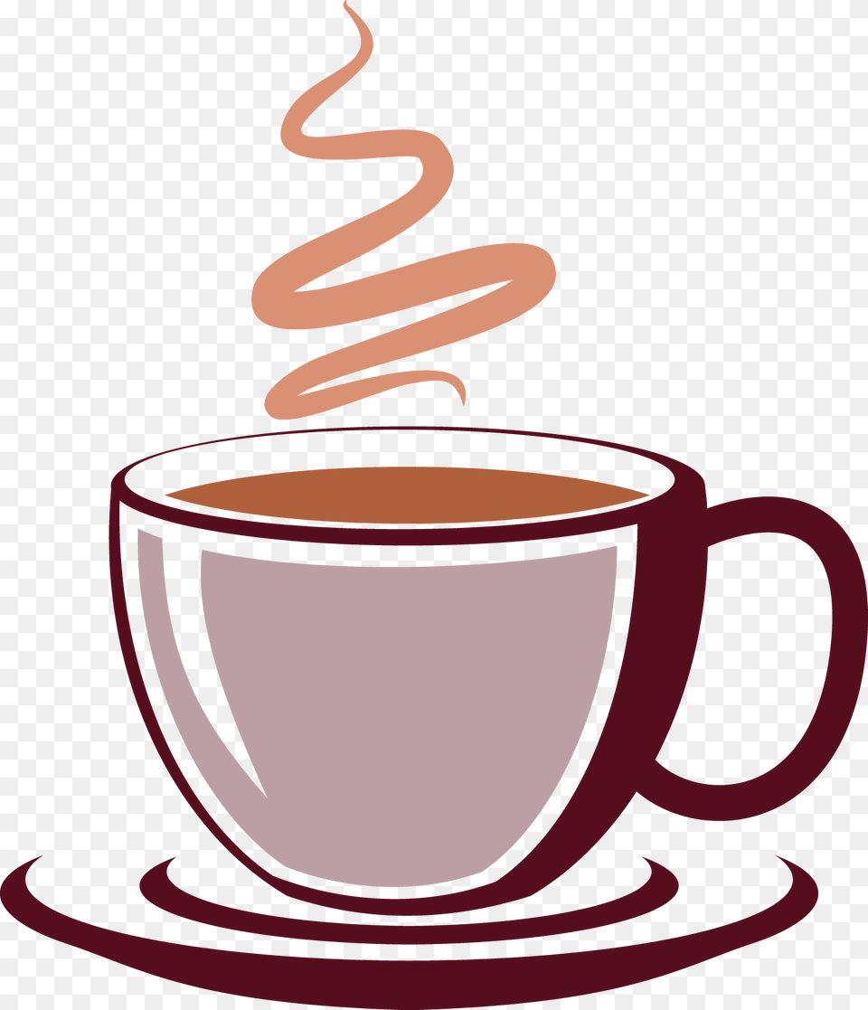 Coffee Cup Vector Coffee Cup Clipart, Beverage, Coffee Cup, Saucer, Smoke Pipe Free Png