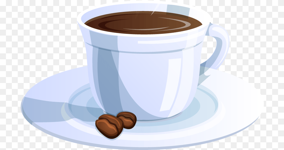Coffee Cup With Coffee Beans, Chocolate, Dessert, Food, Beverage Free Png Download