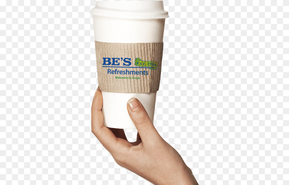 Coffee Cup With Sleeve, Body Part, Hand, Finger, Person Free Png Download