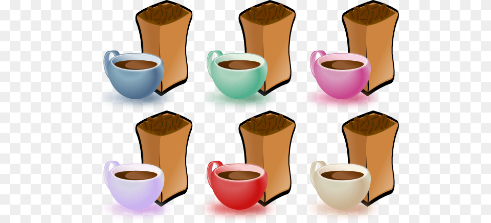 Coffee Cups And Bean Clip Arts Cup, Beverage, Coffee Cup, Pottery Free Png Download