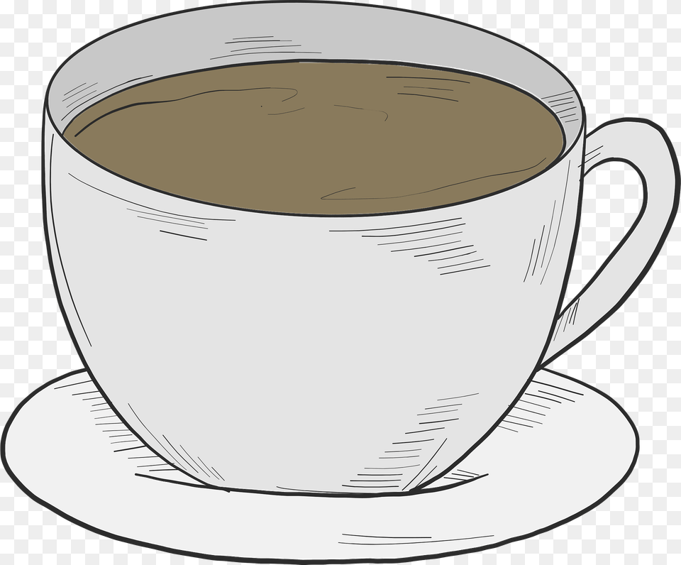 Coffee For Lunch Clipart, Cup, Beverage, Coffee Cup Png Image