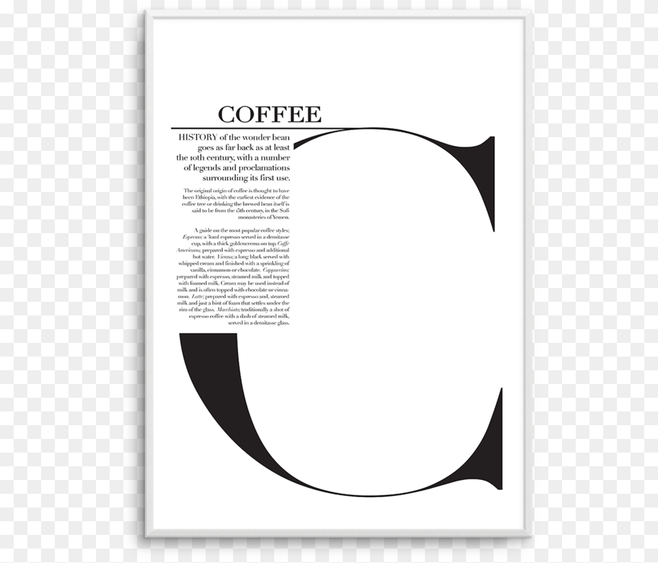 Coffee History Wall Art Print Or Poster Circle, Advertisement, Book, Page, Publication Free Png