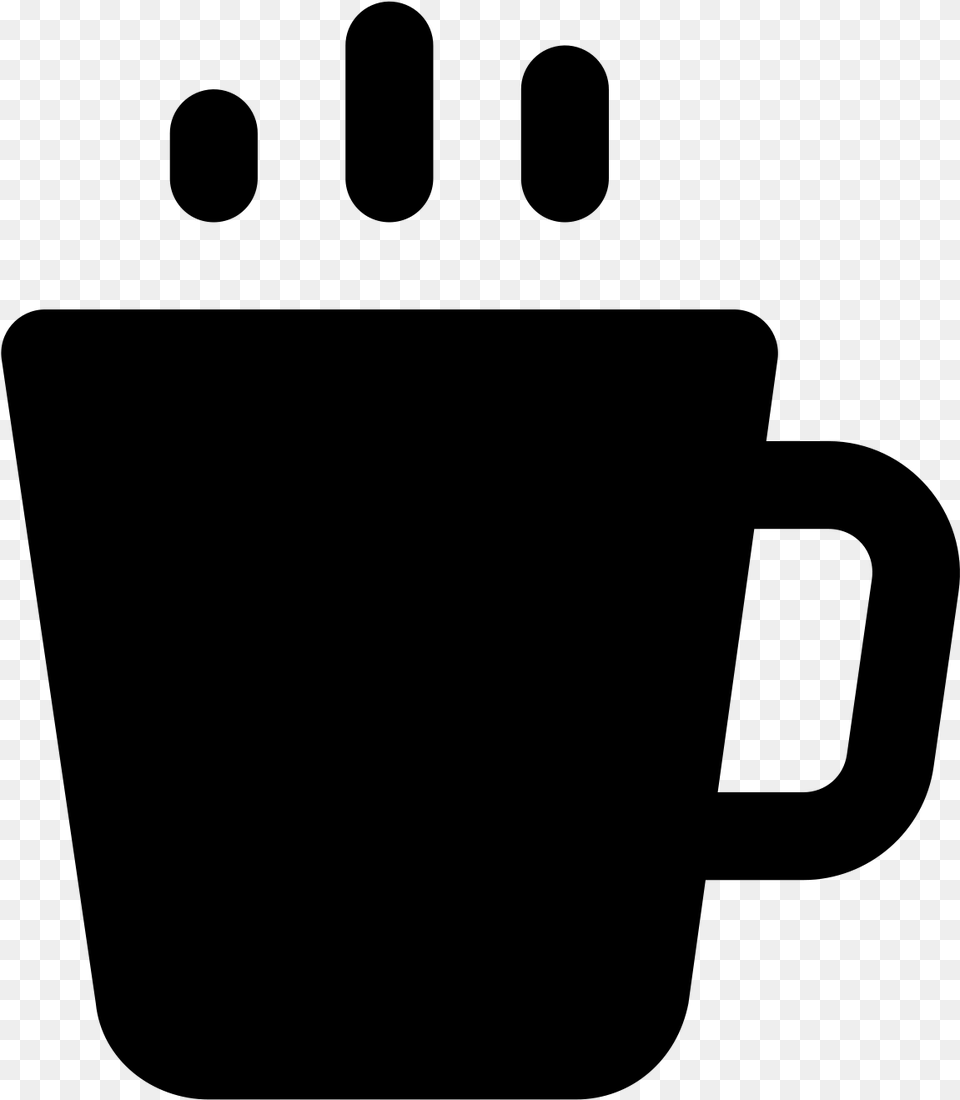 Coffee Icon Plastic, Gray Free Transparent Png
