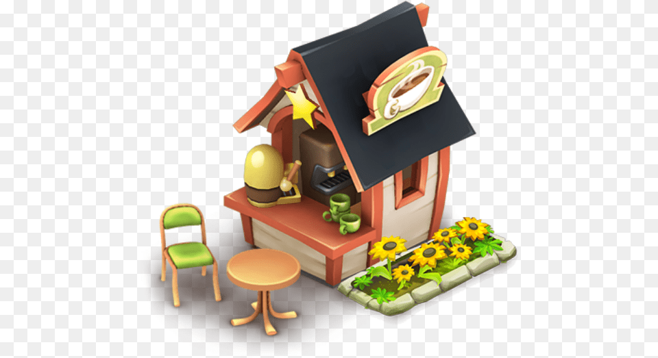 Coffee Kiosk Mastered Coffee Kiosk Di Hay Day, Chair, Furniture, Food, Sweets Free Transparent Png
