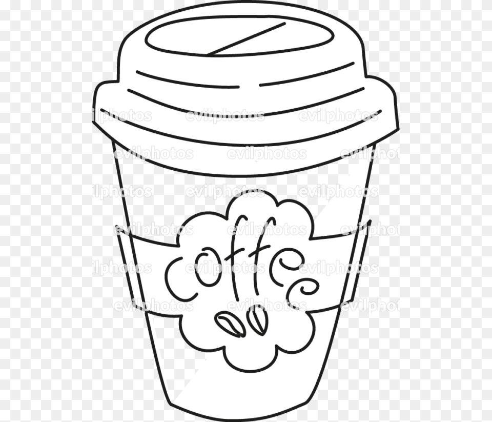 Coffee Line Art, Cup, Shaker, Bottle, Clothing Free Png
