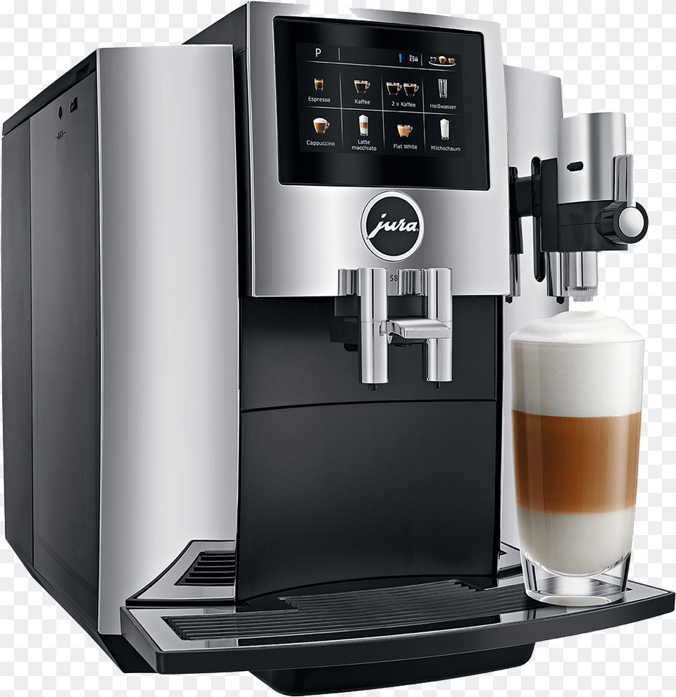 Coffee Machine Background Jura S8 Automatic Espresso Machine Chrome, Cup, Beverage, Coffee Cup Free Transparent Png