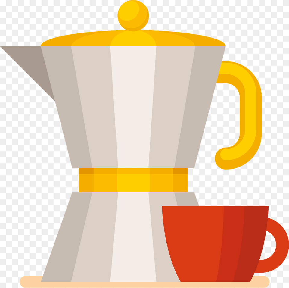Coffee Maker Clipart, Cup, Pottery, Jug, Beverage Png Image
