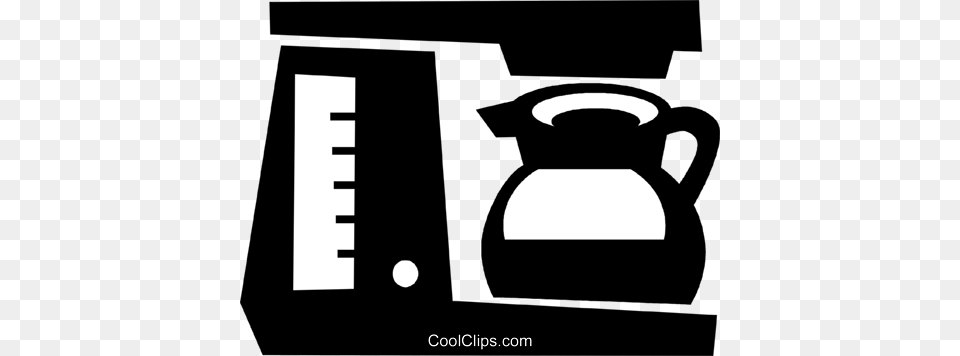 Coffee Maker Royalty Vector Clip Art Illustration, Stencil Free Transparent Png