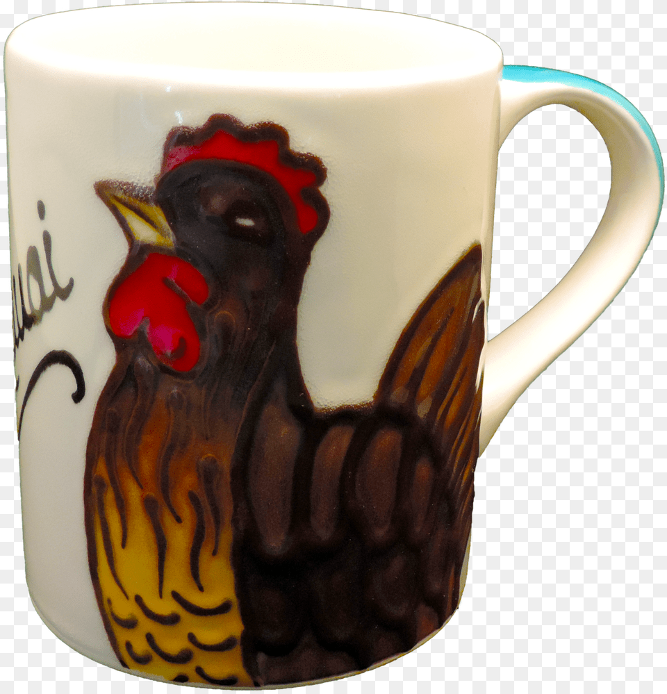 Coffee Mug Blue Rooster Coffee Cup, Beverage, Coffee Cup Free Png