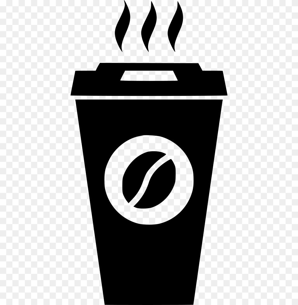 Coffee Paper Cup Hot Coffee And Donuts Icon, Stencil Png Image