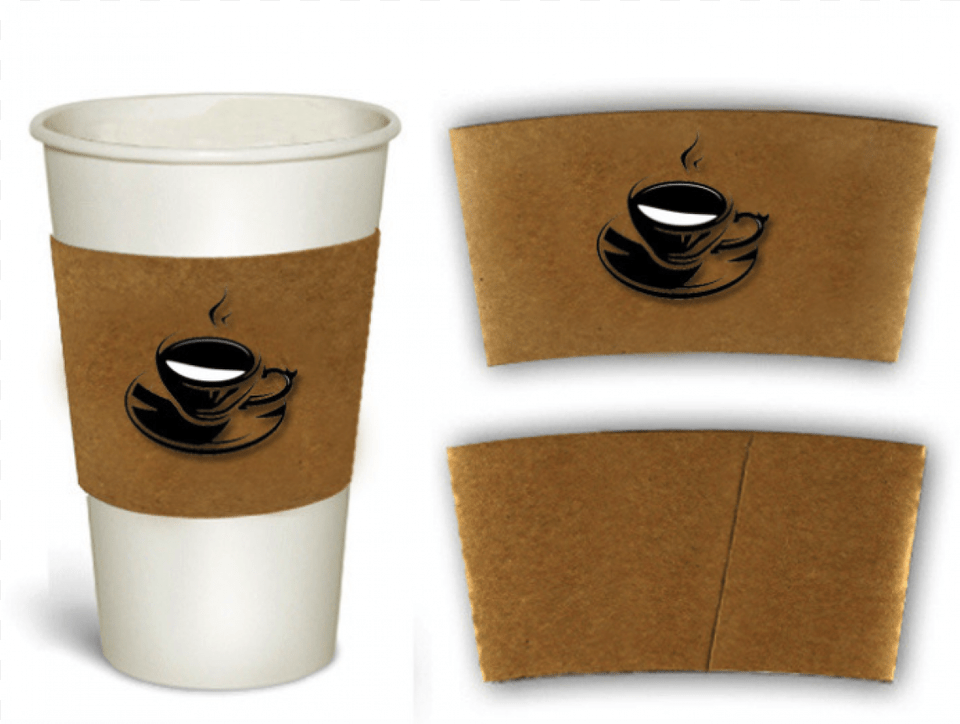 Coffee Paper Cup Sleevecoffee Sleeve Coffee Cup Sleeve, Disposable Cup, Beverage, Coffee Cup Free Transparent Png