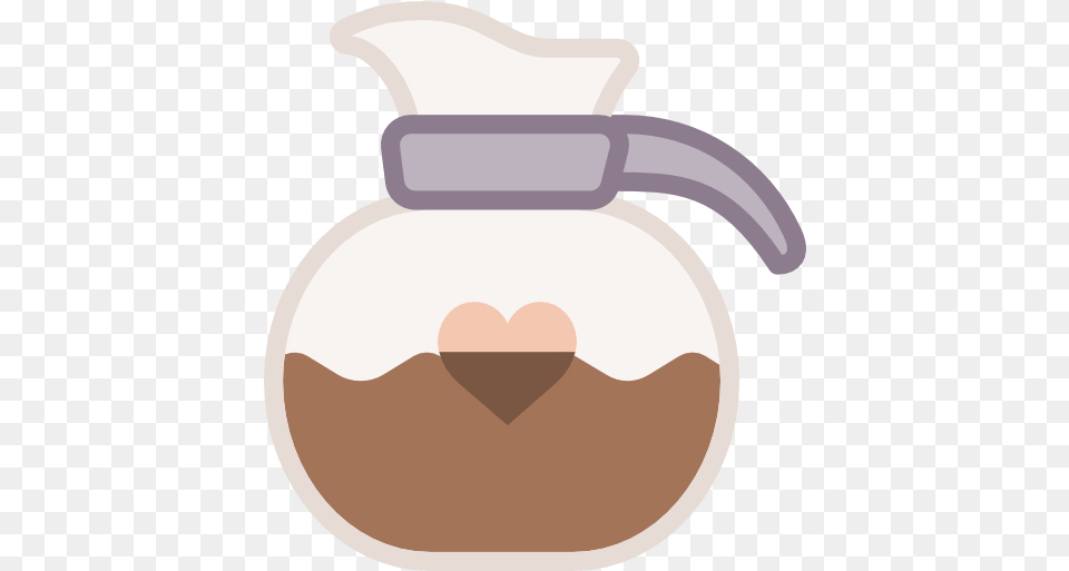 Coffee Pot Heart Free Icon Of The Barista And Corazon Y Cafe, Jug, Water Jug, Jar Png Image