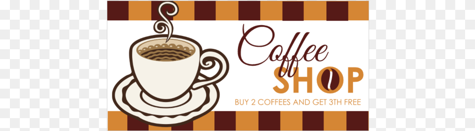 Coffee Shop Banner, Cup, Beverage, Coffee Cup, Saucer Free Png