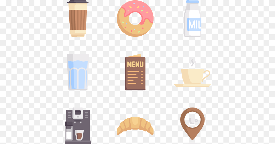 Coffee Shop Coffee Cup, Food, Sweets, Bread, Donut Free Transparent Png