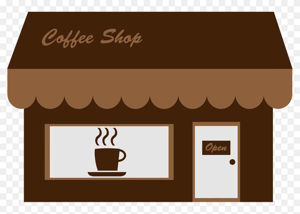Coffee Shop Storefront Clipart, Cup, Food, Sweets, Indoors Png Image
