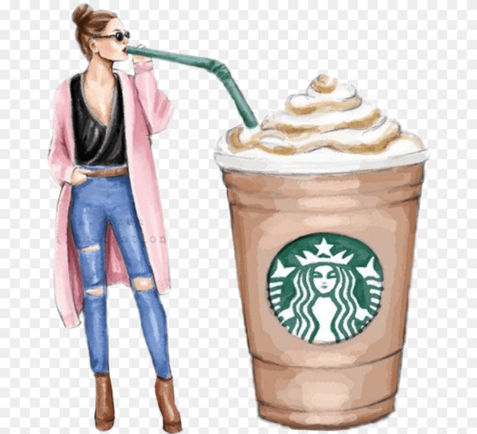 Coffee Starbucks Coffeechallenge, Clothing, Coat, Cream, Dessert Free Transparent Png