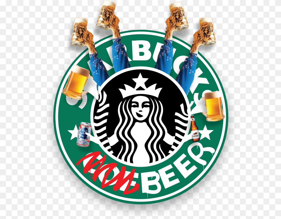 Coffee Starbucks Logo Graphic Design Logo Starbucks 1992, Alcohol, Beer, Beverage, Lager Free Png Download