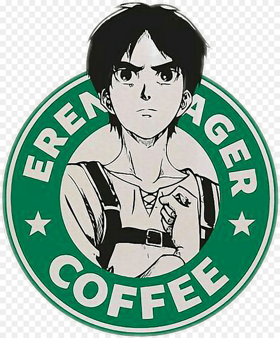Coffee Sticker Starbucks Coffee Logo, Person, Face, Head Png Image
