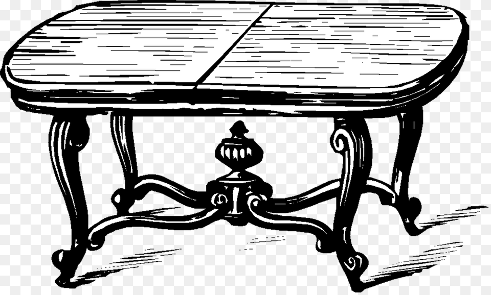Coffee Table Clipart Black And White, Coffee Table, Furniture, Dining Table, Baby Free Png