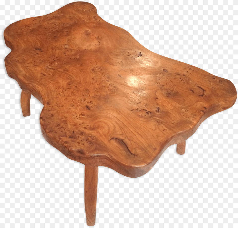 Coffee Table In Elm Magnifiersrc Https Loupe Orme Bois, Coffee Table, Furniture, Wood, Person Free Transparent Png