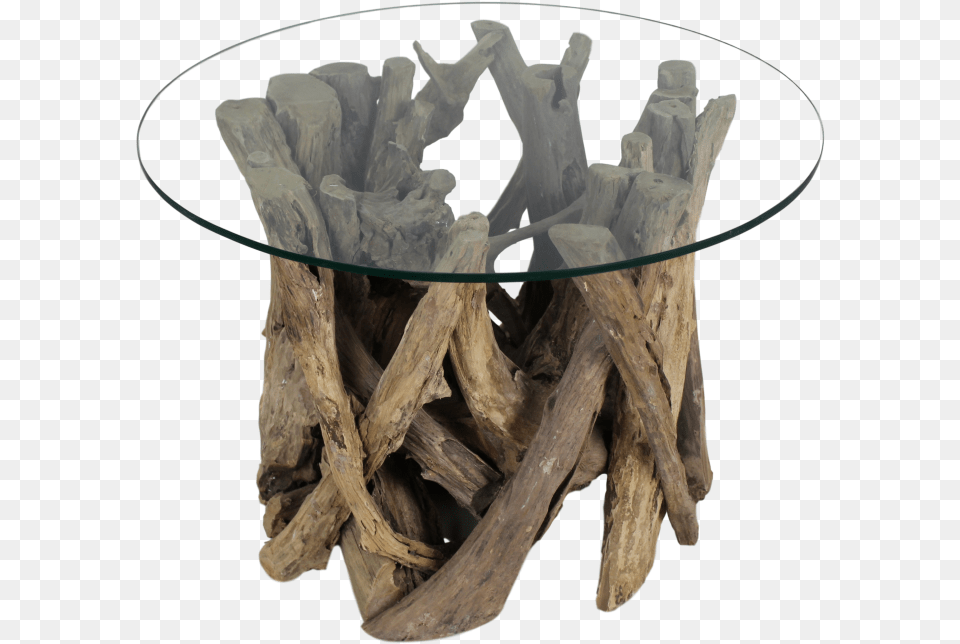 Coffee Table Round With Glass Pane Couchtische Holz, Wood, Furniture, Driftwood, Coffee Table Free Png Download