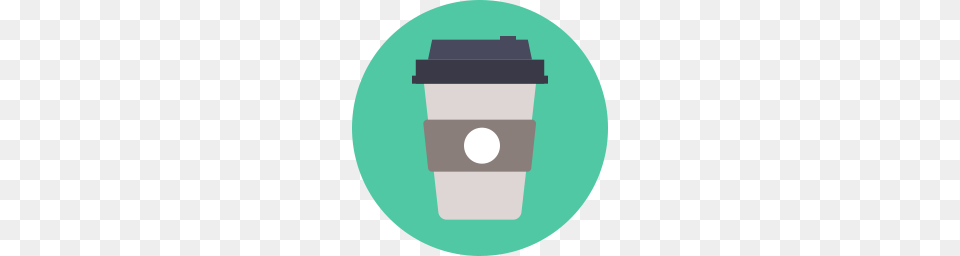 Coffee Takeaway Icon Flat, Disk Png Image