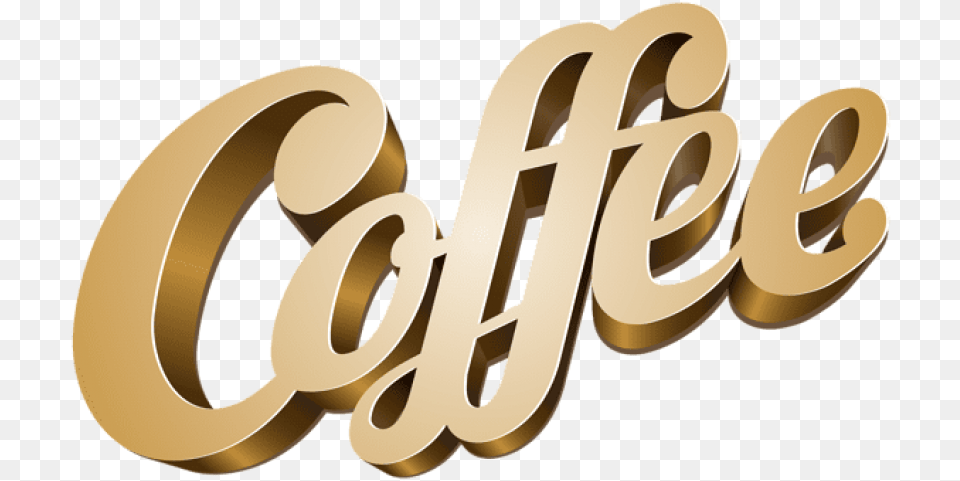 Coffee Text, Gold Free Png Download