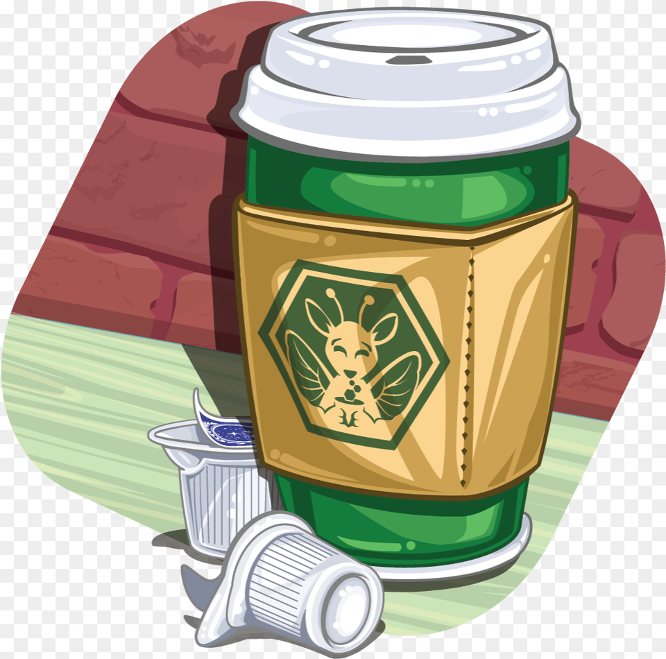 Coffee To Go Illustration, Jar, Alcohol, Beer, Beverage Png Image