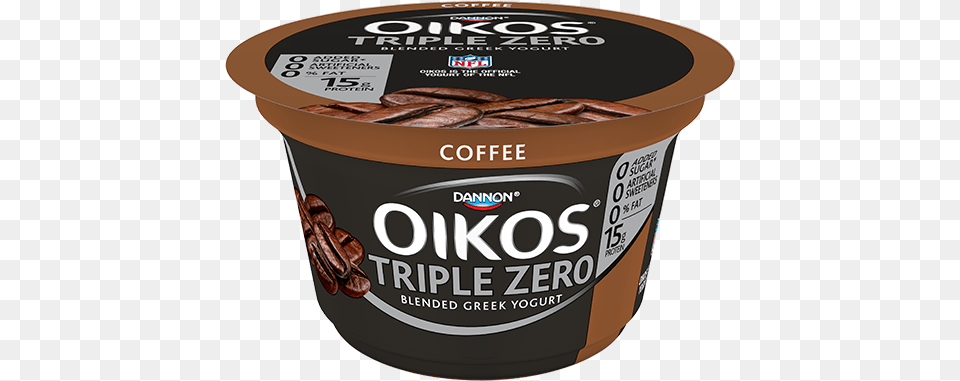 Coffee Triple Zero Single Serve Oikos Yogurt, Cocoa, Dessert, Food, Cream Png Image