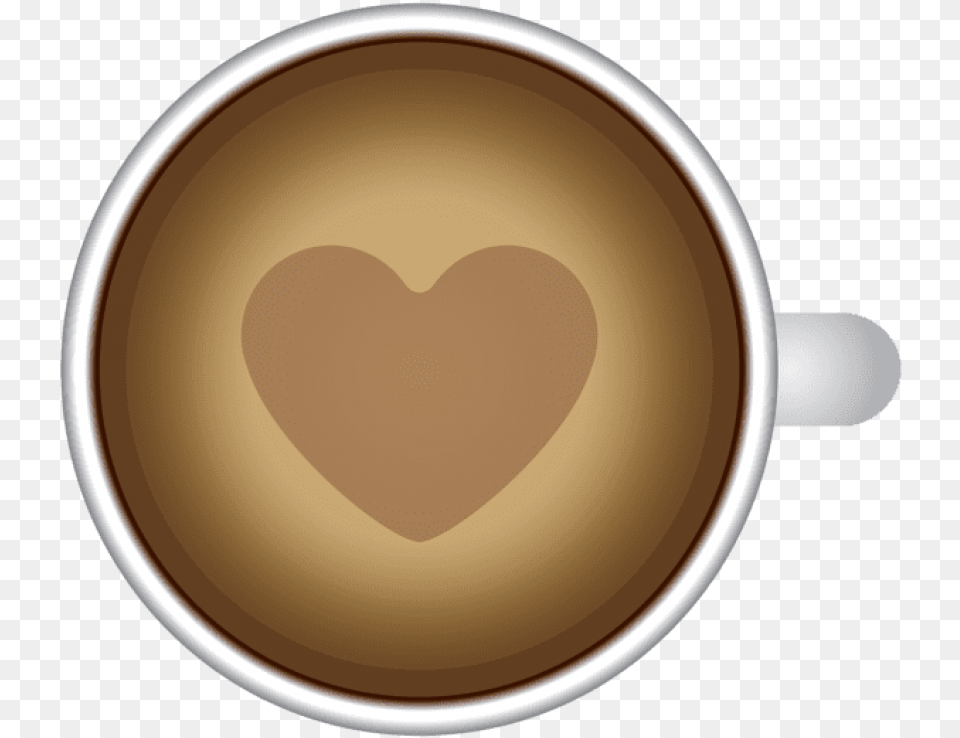Coffee With Heart Transparent, Cup, Plate, Beverage, Coffee Cup Png Image