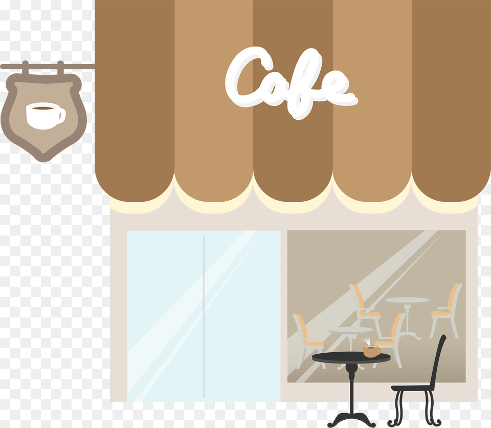 Coffeehouse Shop Clipart, Table, Furniture, Chair, Dining Table Png