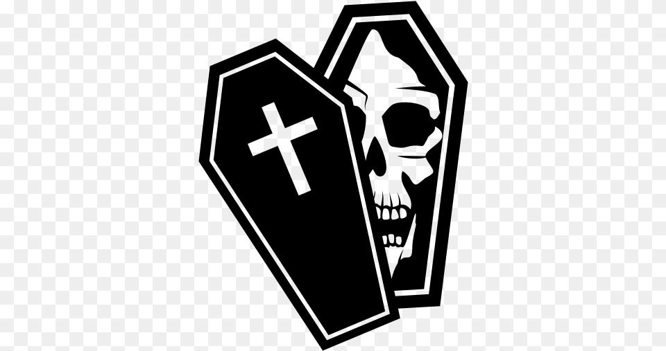 Coffin And A Skull Coffin Boys, Gray Png Image