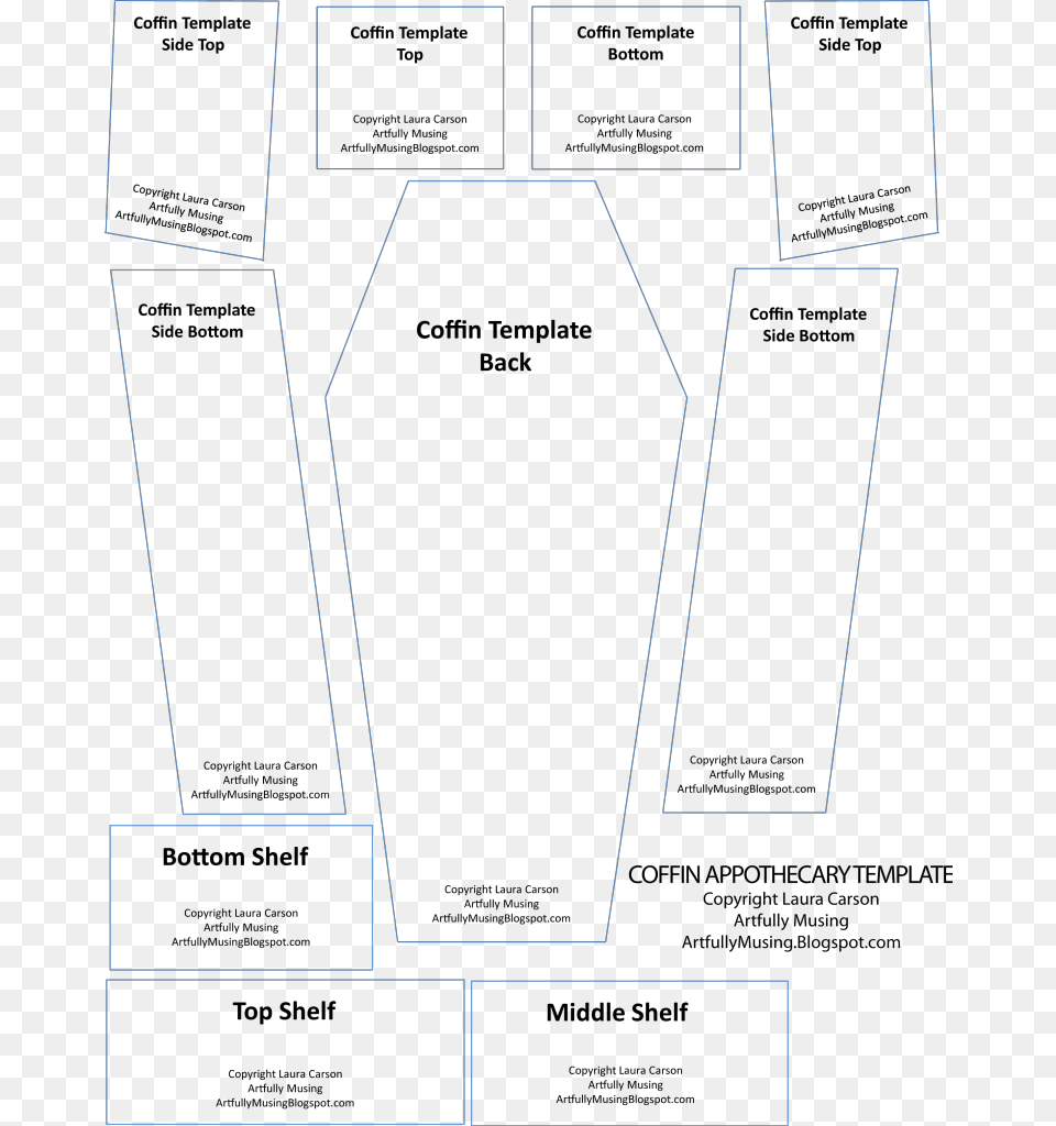 Coffin Apothecary With Raven Doors New Collage Sheet Prop Coffin Template, Blackboard, Symbol Free Png