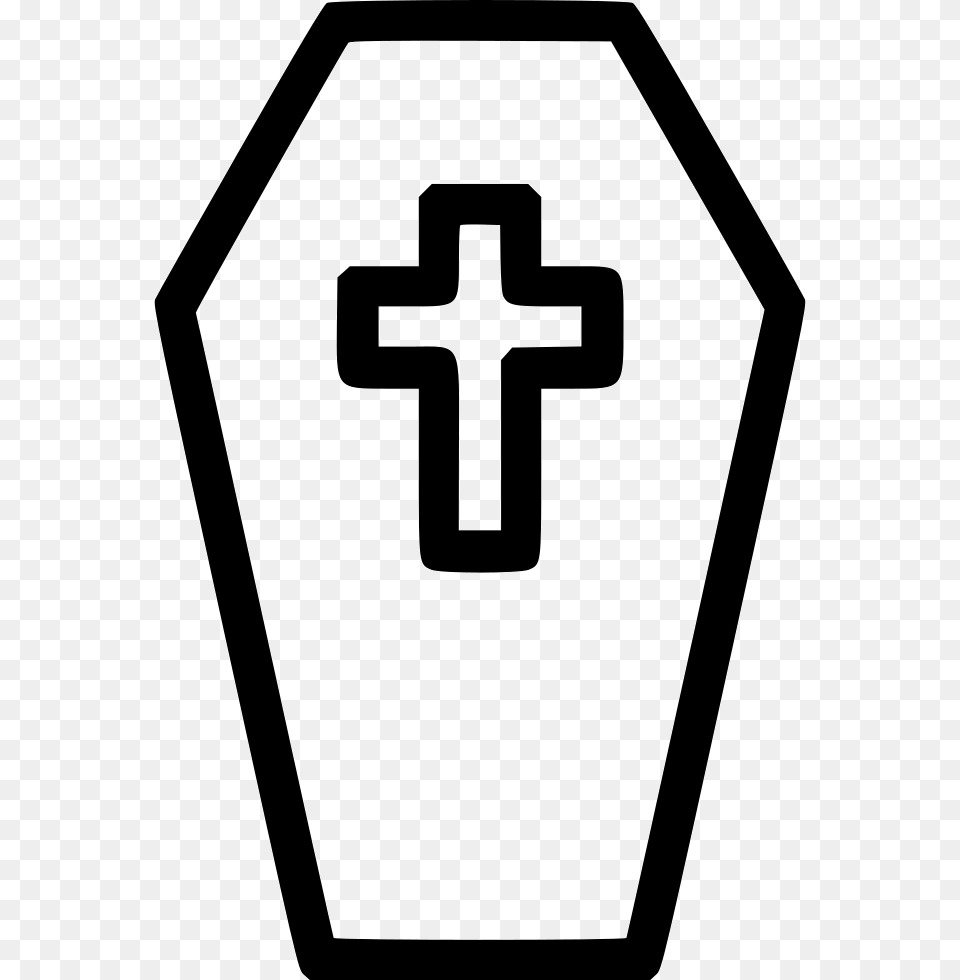 Coffin Casket Cross Icon, Symbol, Sign, Gas Pump, Machine Png Image