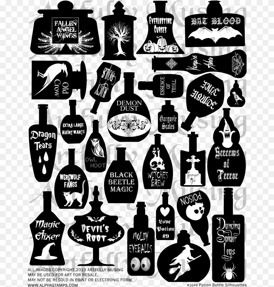 Coffin Clipart Blank Alice In Wonderland Bottle Silhouette, Publication, Book, Logo, Person Free Png Download