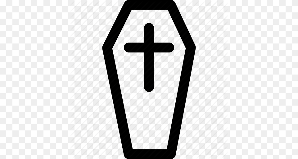 Coffin Dead Death Funeral Grave Horror Rip Icon, Jar, Cross, Symbol, Pottery Free Png